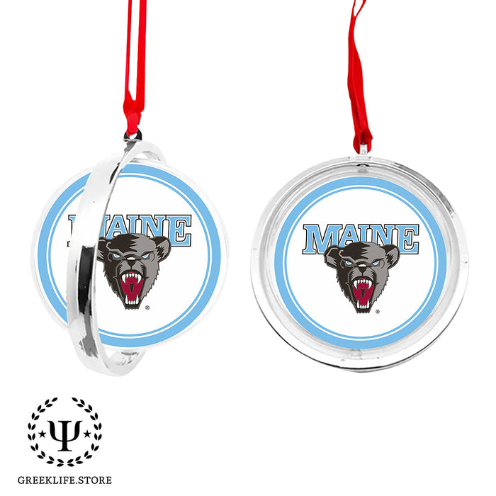 University of Maine Christmas Reversible Flat Round Ornament