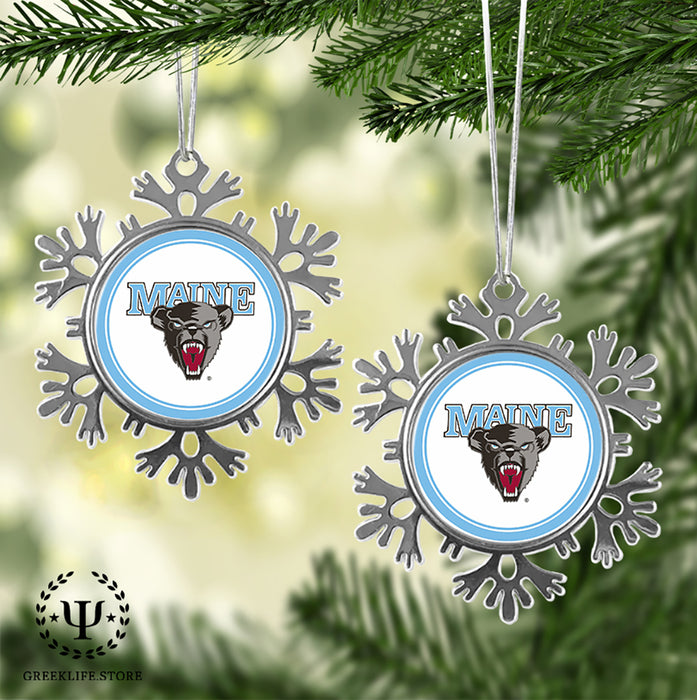 University of Maine Christmas Ornament - Snowflake Metal