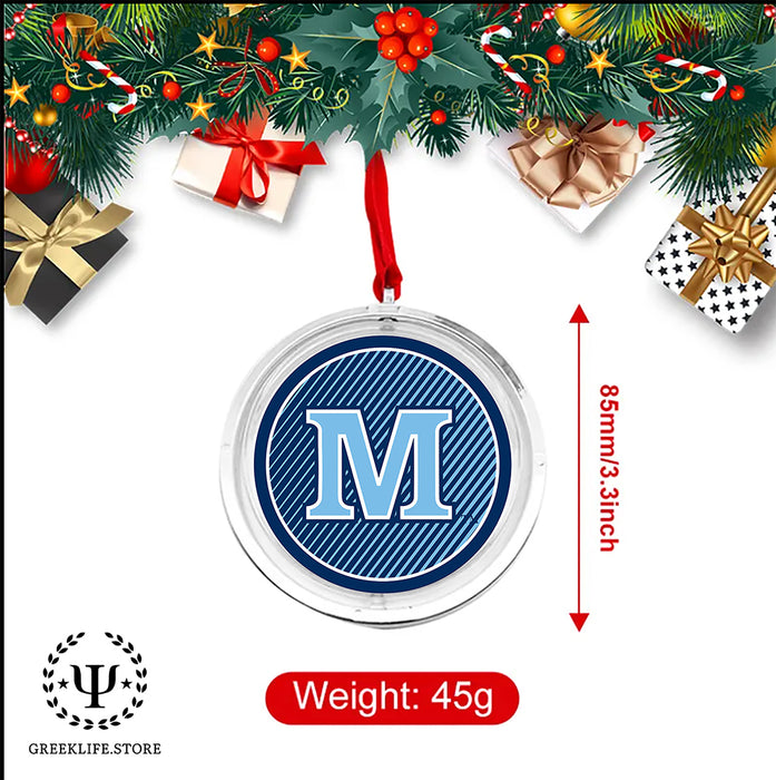 University of Maine Christmas Reversible Flat Round Ornament
