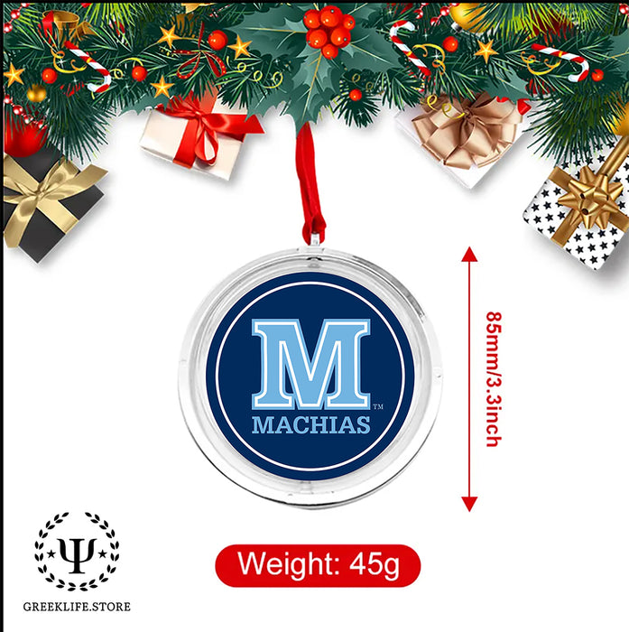 University of Maine Christmas Reversible Flat Round Ornament