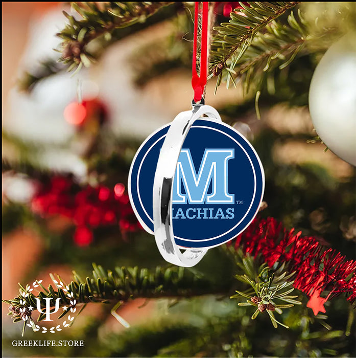 University of Maine Christmas Reversible Flat Round Ornament