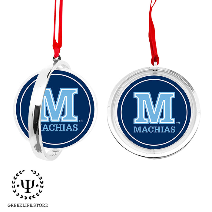 University of Maine Christmas Reversible Flat Round Ornament
