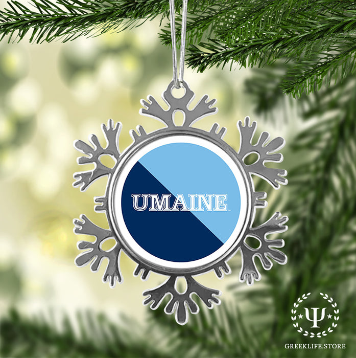 University of Maine Christmas Ornament - Snowflake Metal