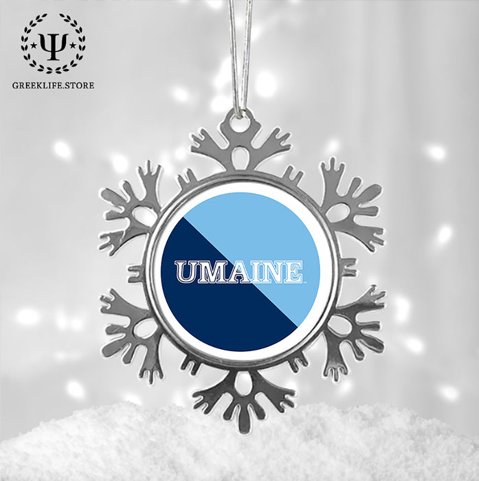 University of Maine Christmas Ornament - Snowflake Metal