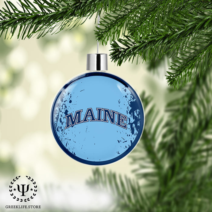 University of Maine Christmas Ornament Flat Round