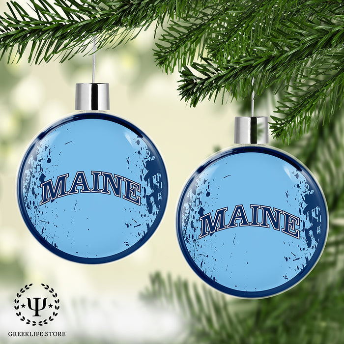 University of Maine Christmas Ornament Flat Round