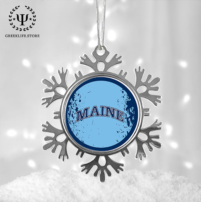 University of Maine Christmas Ornament - Snowflake Metal