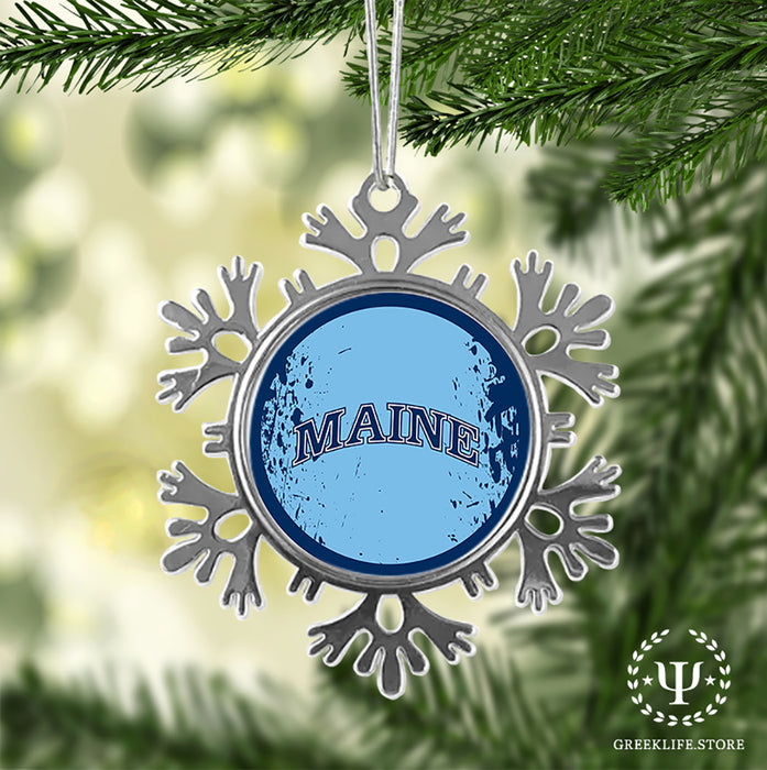 University of Maine Christmas Ornament - Snowflake Metal