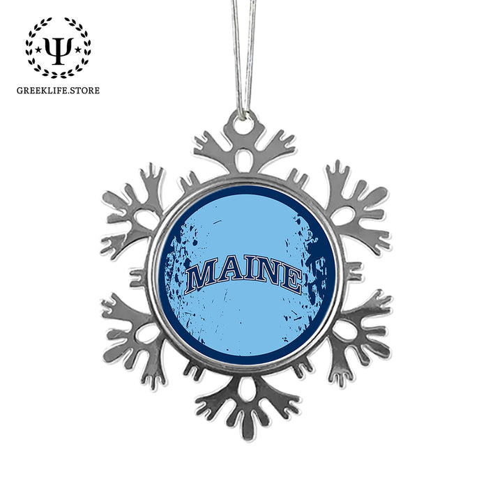 University of Maine Christmas Ornament - Snowflake Metal