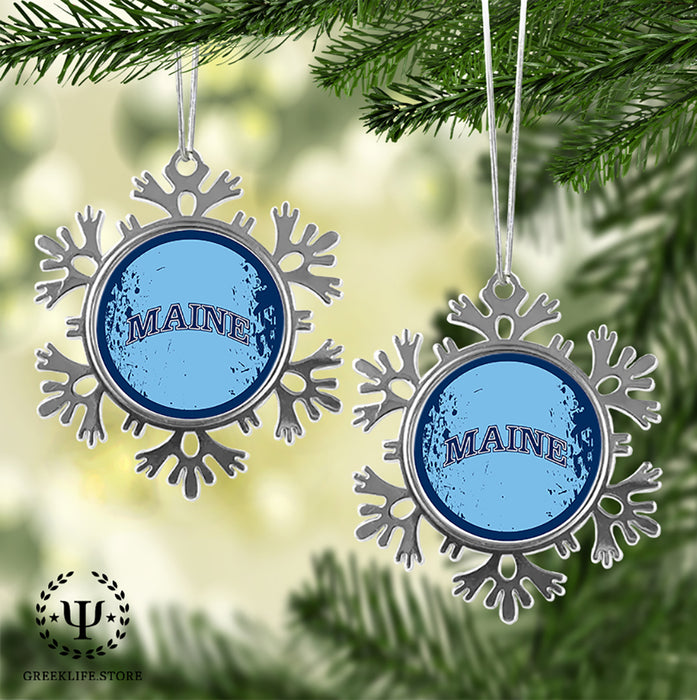 University of Maine Christmas Ornament - Snowflake Metal
