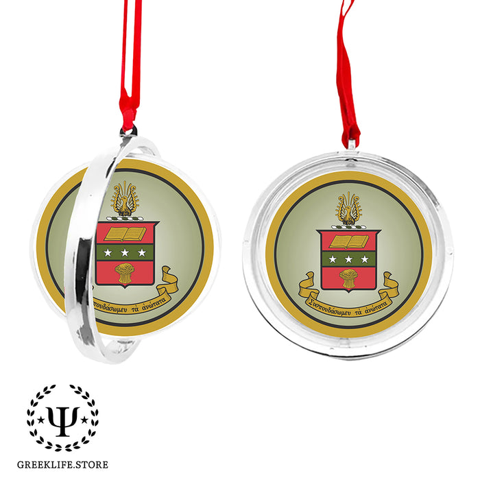 Alpha Chi Omega Christmas Reversible Flat Round Ornament