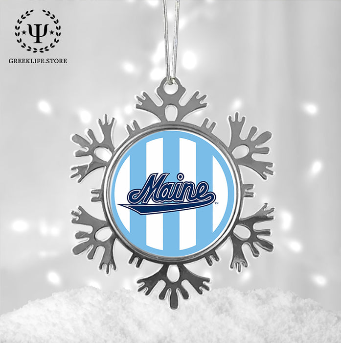 University of Maine Christmas Ornament - Snowflake Metal