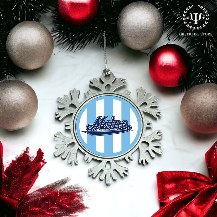 University of Maine Christmas Ornament - Snowflake Metal