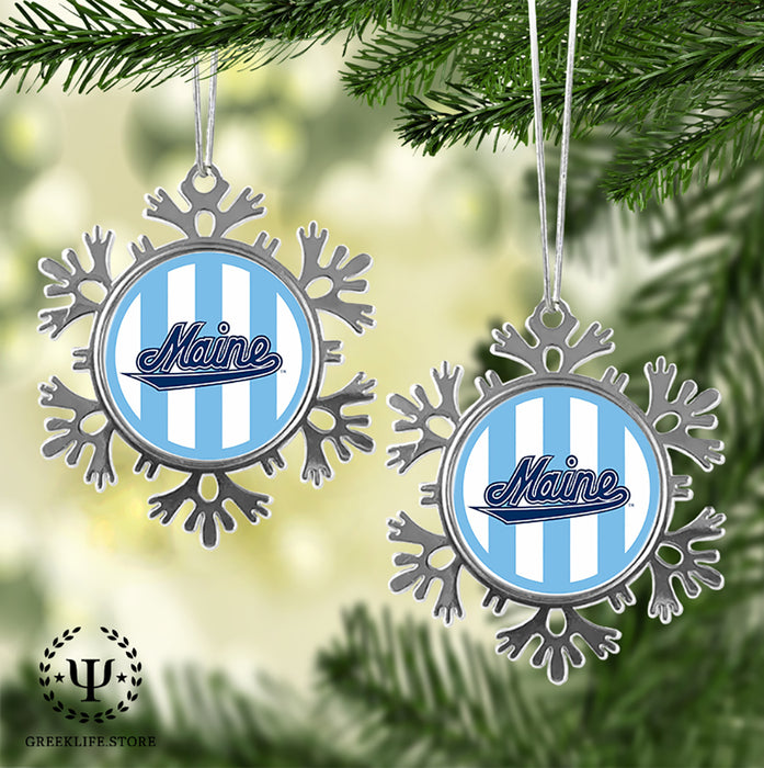 University of Maine Christmas Ornament - Snowflake Metal