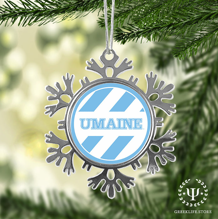 University of Maine Christmas Ornament - Snowflake Metal