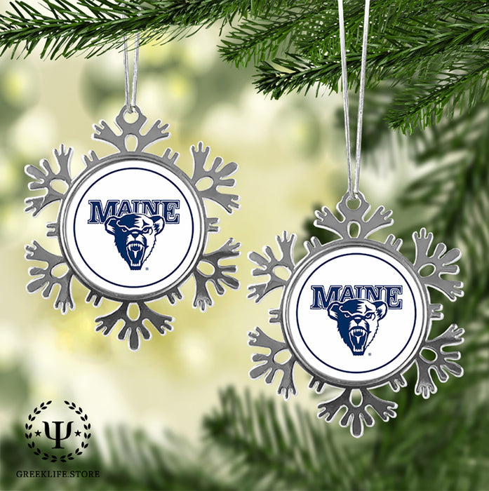 University of Maine Christmas Ornament - Snowflake Metal