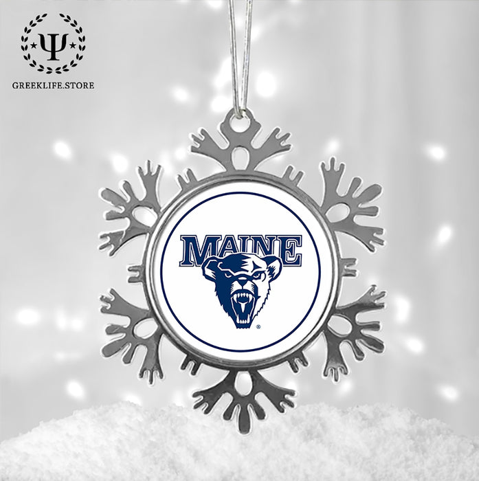 University of Maine Christmas Ornament - Snowflake Metal