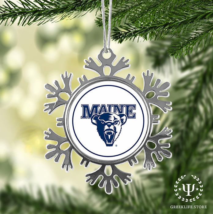 University of Maine Christmas Ornament - Snowflake Metal