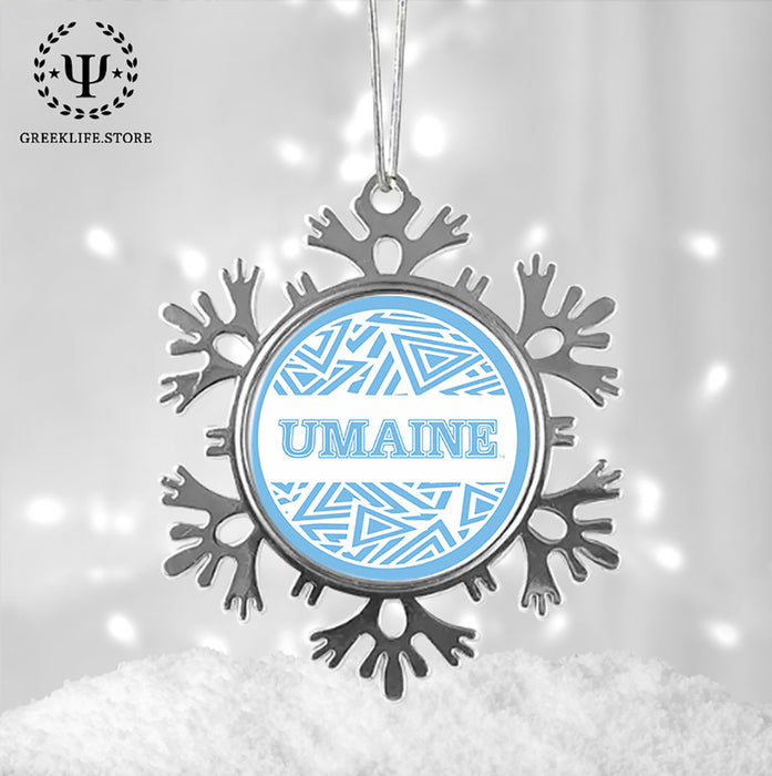 University of Maine Christmas Ornament - Snowflake Metal