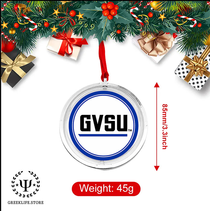 Grand Valley State University Christmas Reversible Flat Round Ornament