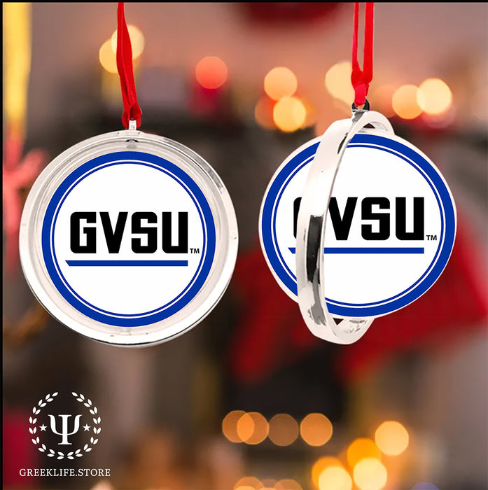 Grand Valley State University Christmas Reversible Flat Round Ornament