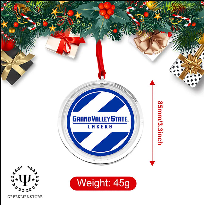 Grand Valley State University Christmas Reversible Flat Round Ornament