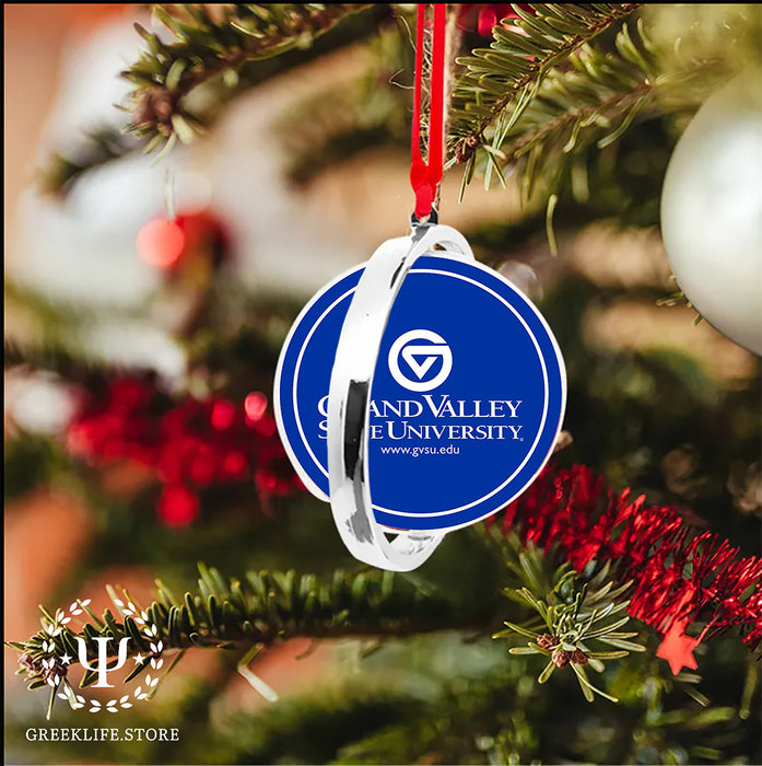 Grand Valley State University Christmas Reversible Flat Round Ornament