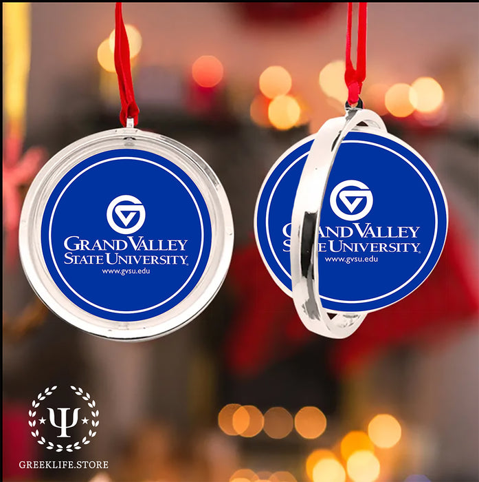 Grand Valley State University Christmas Reversible Flat Round Ornament