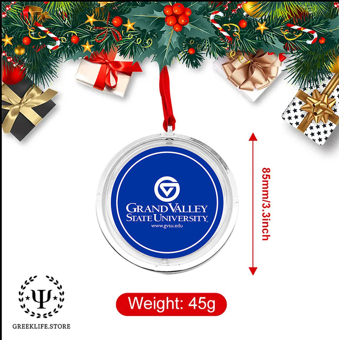 Grand Valley State University Christmas Reversible Flat Round Ornament