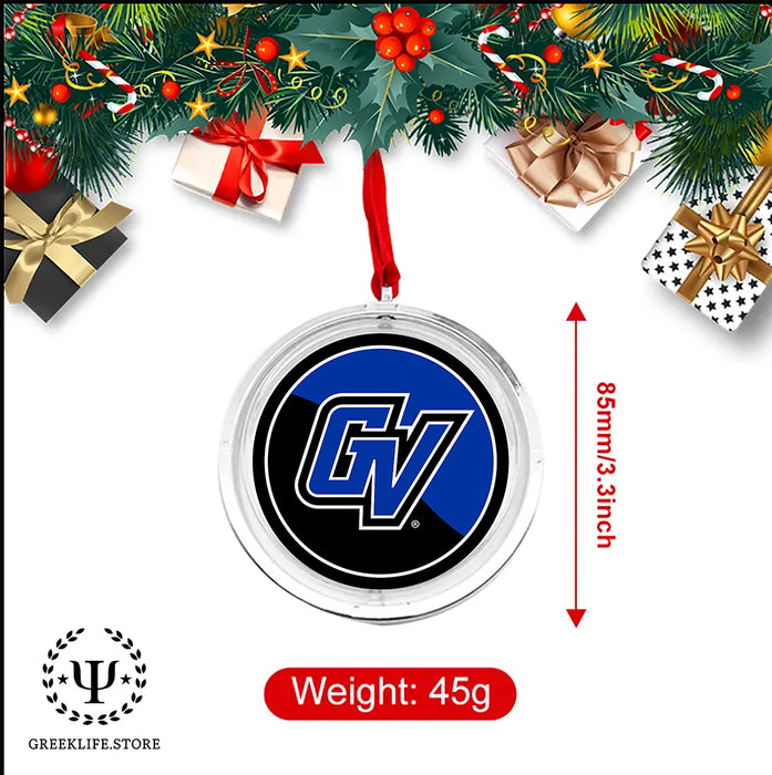 Grand Valley State University Christmas Reversible Flat Round Ornament