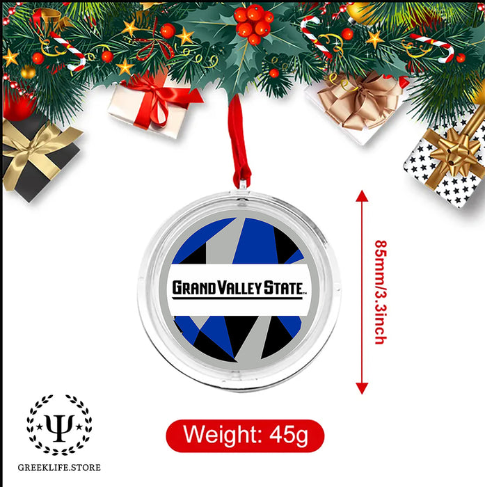 Grand Valley State University Christmas Reversible Flat Round Ornament