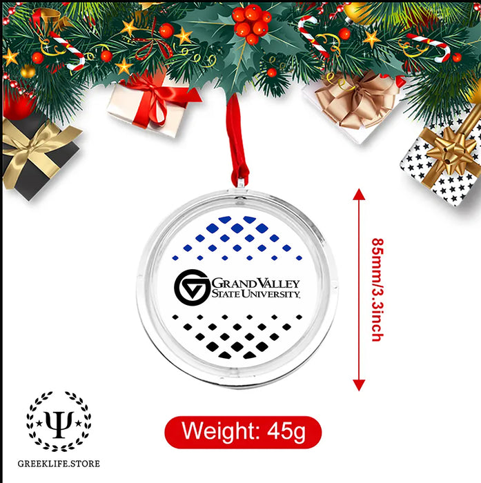 Grand Valley State University Christmas Reversible Flat Round Ornament