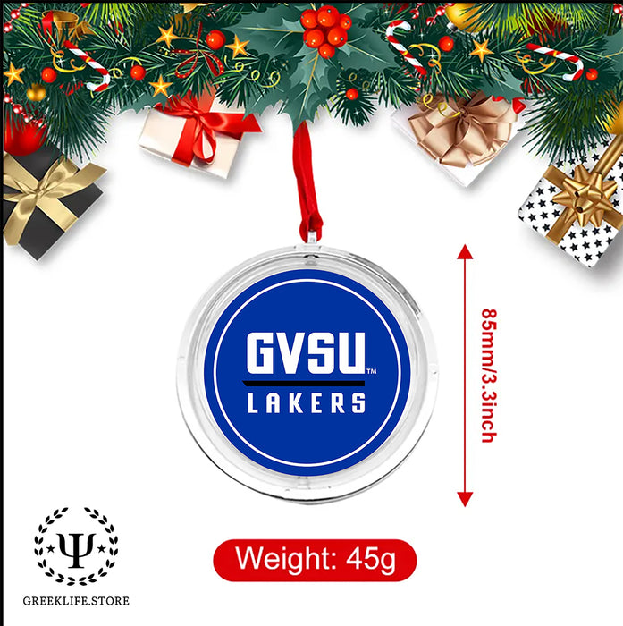 Grand Valley State University Christmas Reversible Flat Round Ornament