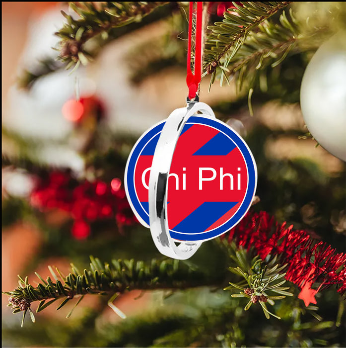 Chi Phi Christmas Reversible Flat Round Ornament