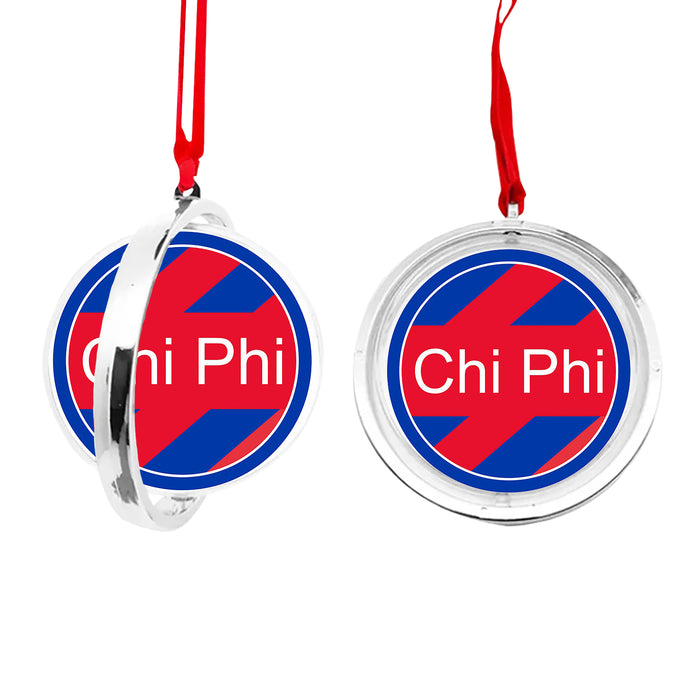Chi Phi Christmas Reversible Flat Round Ornament