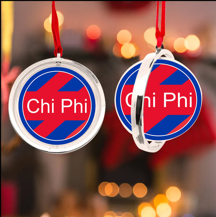 Chi Phi Christmas Reversible Flat Round Ornament