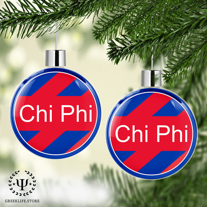 Chi Phi Christmas Ornament Flat Round