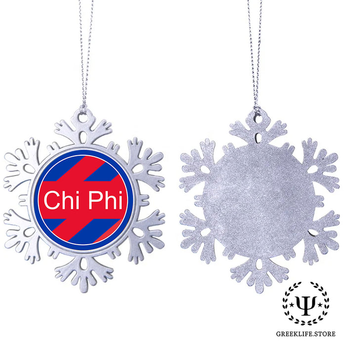 Chi Phi Christmas Ornament - Snowflake Metal