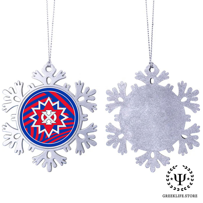 Chi Phi Christmas Ornament - Snowflake Metal