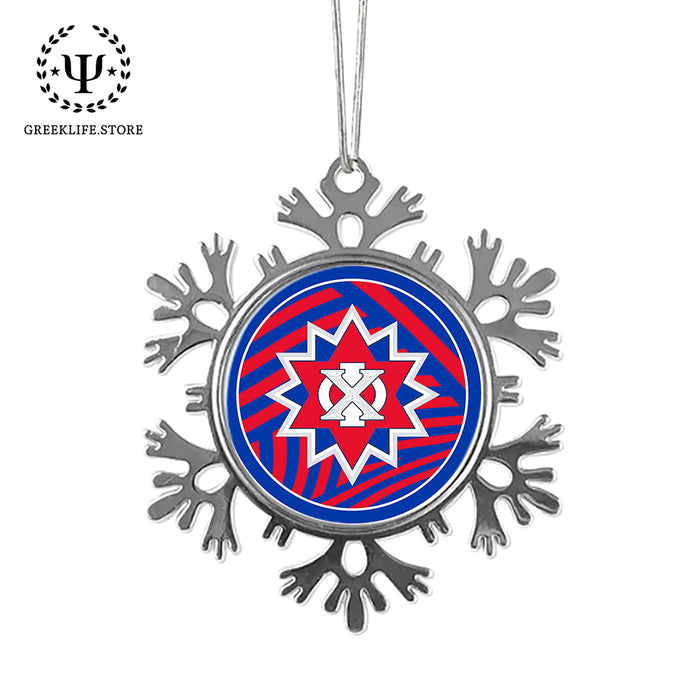 Chi Phi Christmas Ornament - Snowflake Metal