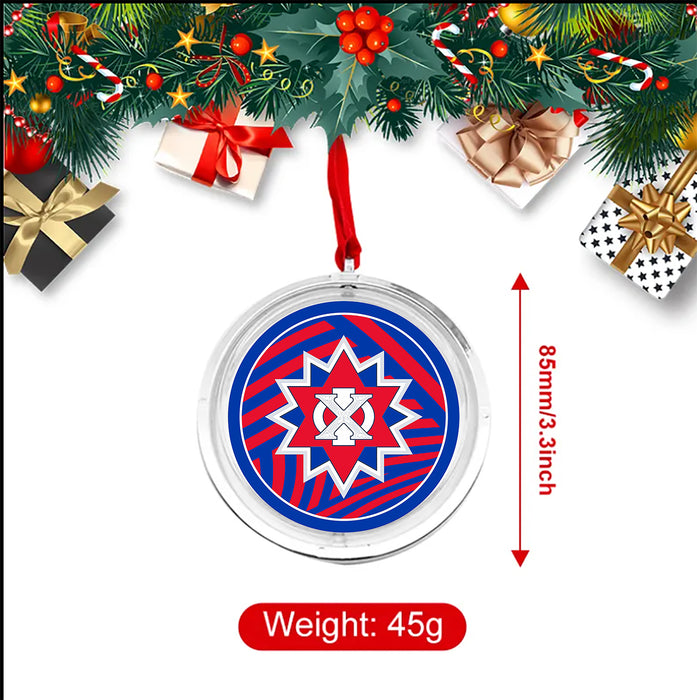 Chi Phi Christmas Reversible Flat Round Ornament