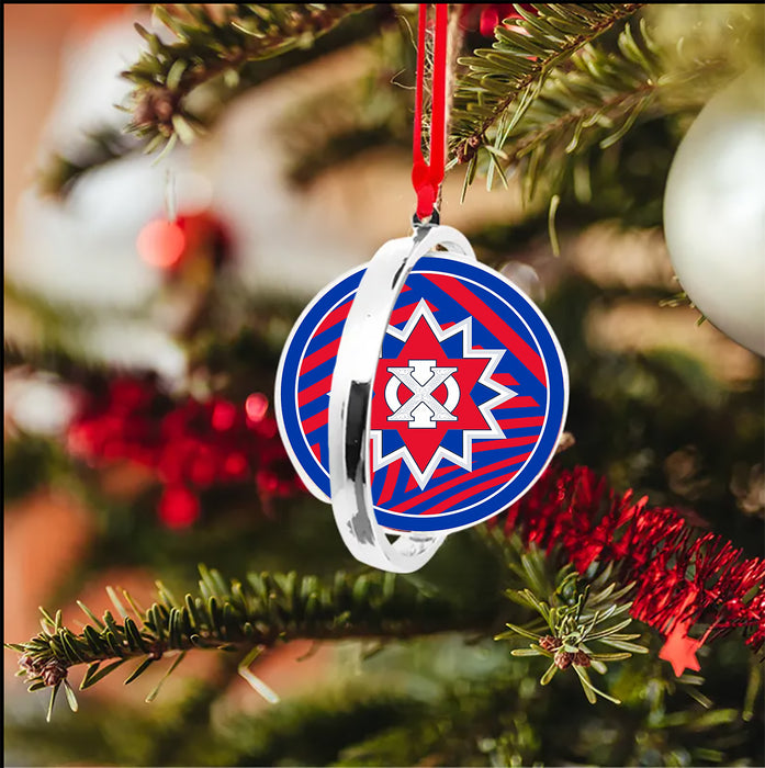 Chi Phi Christmas Reversible Flat Round Ornament