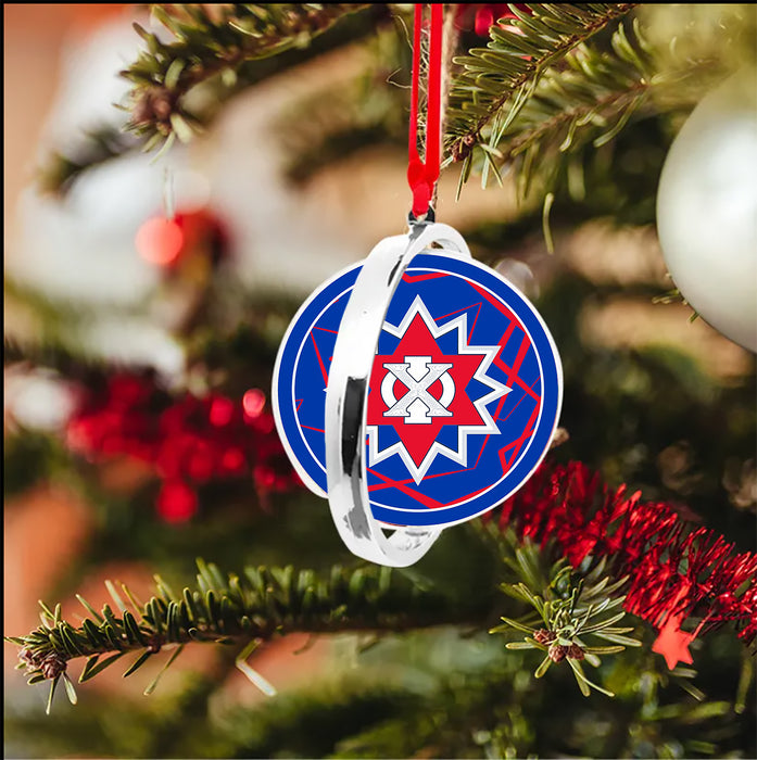 Chi Phi Christmas Reversible Flat Round Ornament