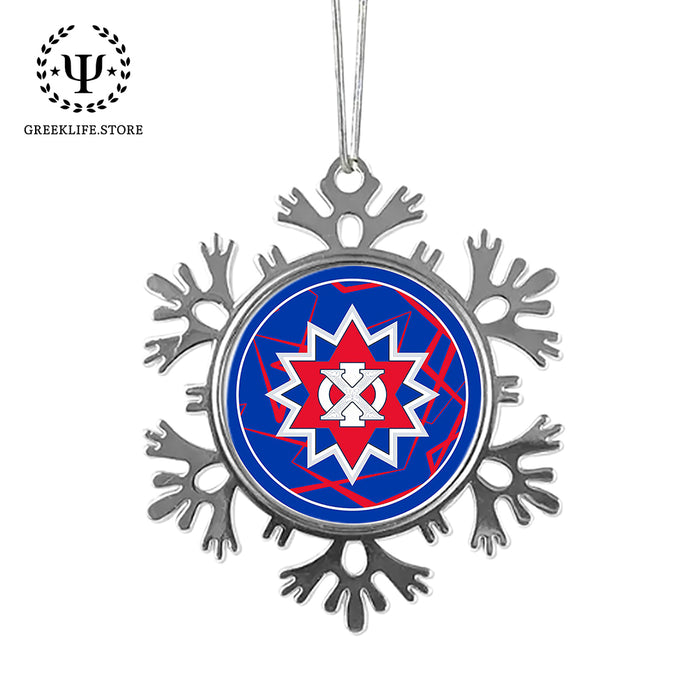 Chi Phi Christmas Ornament - Snowflake Metal