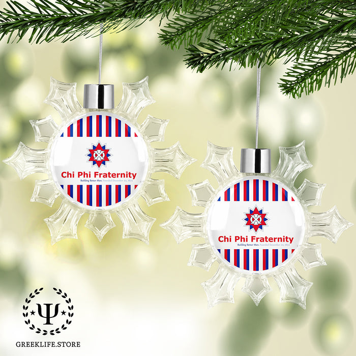 Chi Phi Christmas Ornament - Snowflake