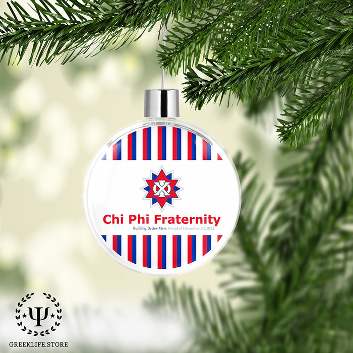 Chi Phi Christmas Ornament Flat Round