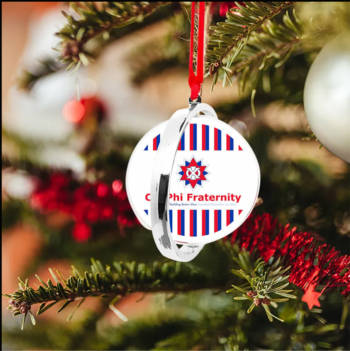 Chi Phi Christmas Reversible Flat Round Ornament