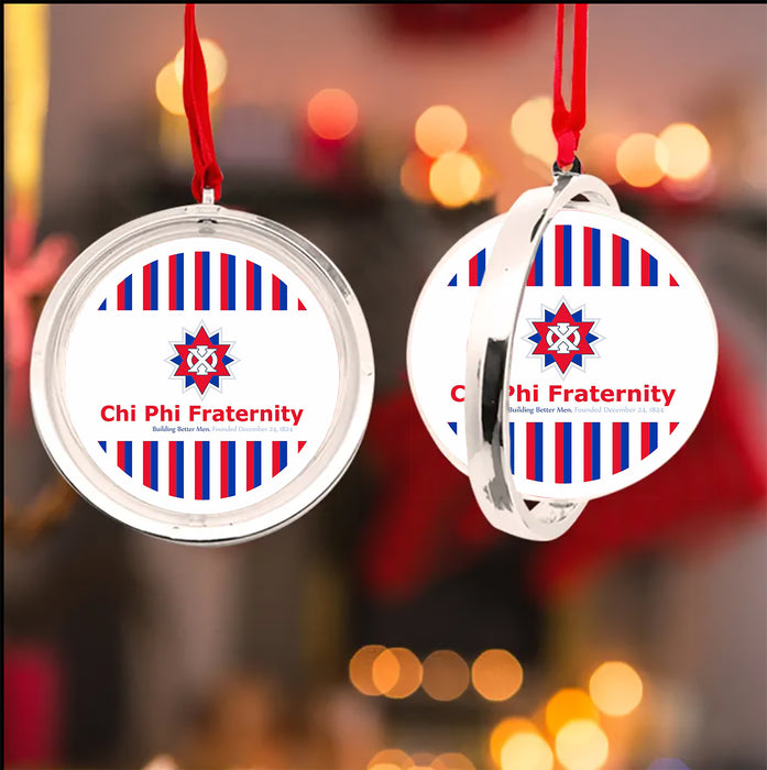 Chi Phi Christmas Reversible Flat Round Ornament