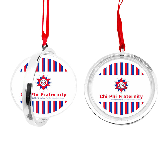 Chi Phi Christmas Reversible Flat Round Ornament