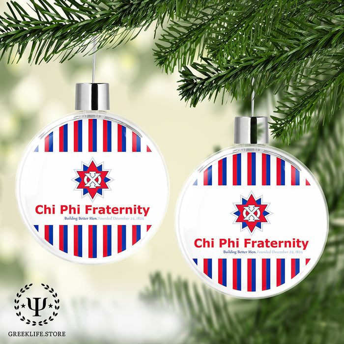 Chi Phi Christmas Ornament Flat Round